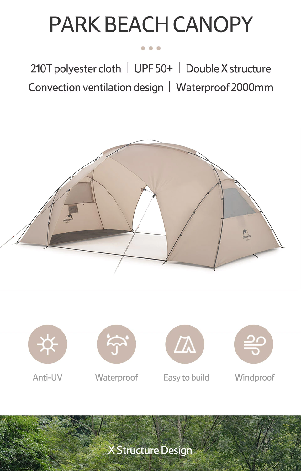 Cheap Goat Tents  Sun Shelter Awning Outdoor Camping Beach Tyche Gnie 2.0 Sky Screen NH20ZP116 Tents 